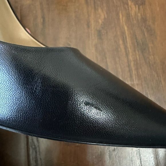 M. GEMI The Esatto 90mm Pointed Toe Pump Heels Black Leather - Picture 5 of 11
